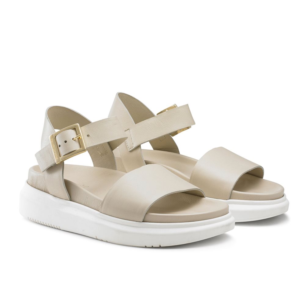 Beige Russell & Bromley Miramar Chunky Women's Flat Sandals | PH-8-JDZL