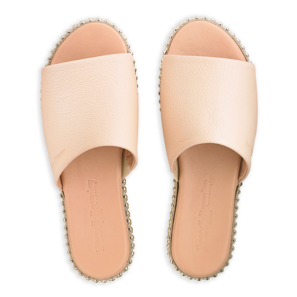 Beige Russell & Bromley Moneypot Women's Flat Sandals | PH-3-KFHZ