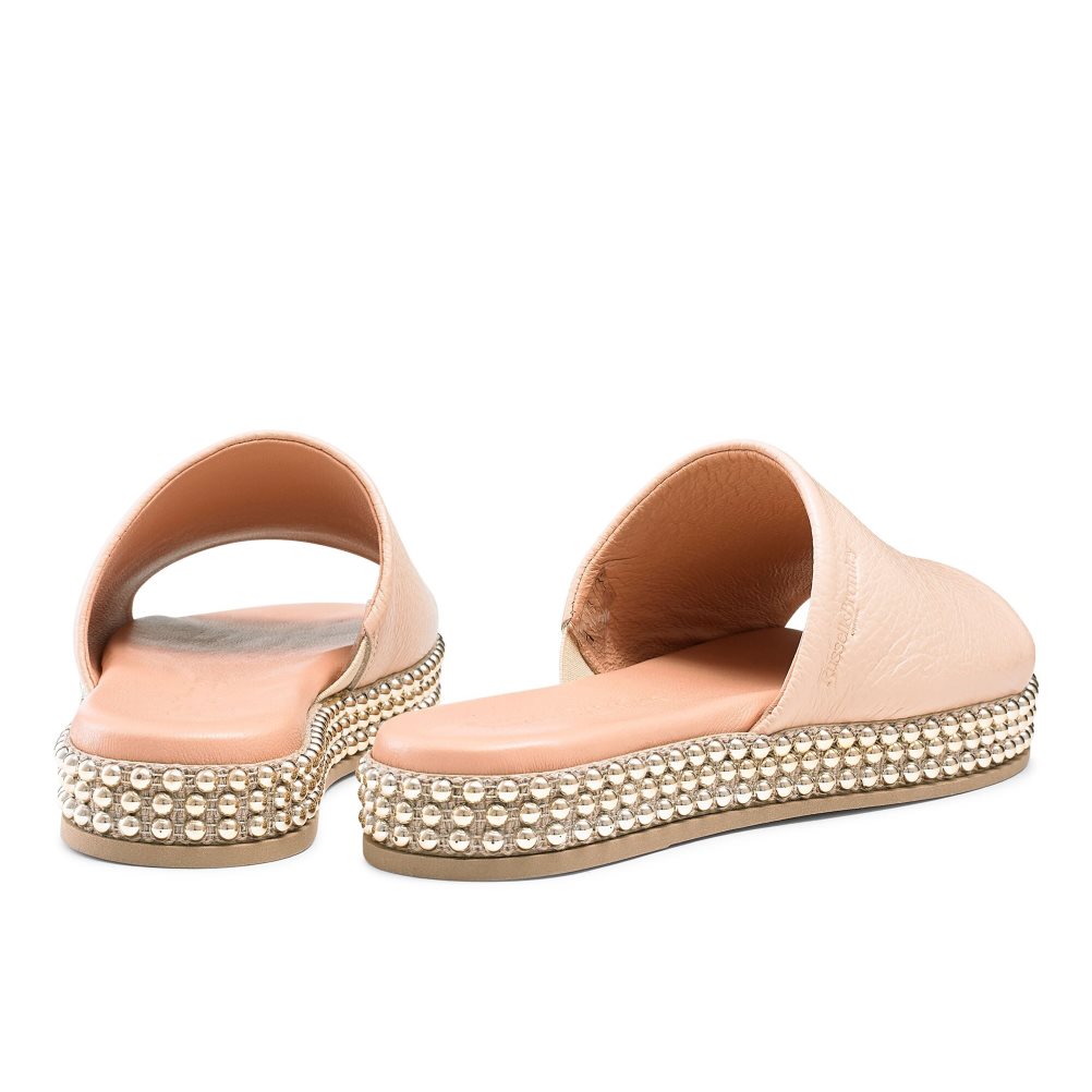 Beige Russell & Bromley Moneypot Women's Flat Sandals | PH-3-KFHZ