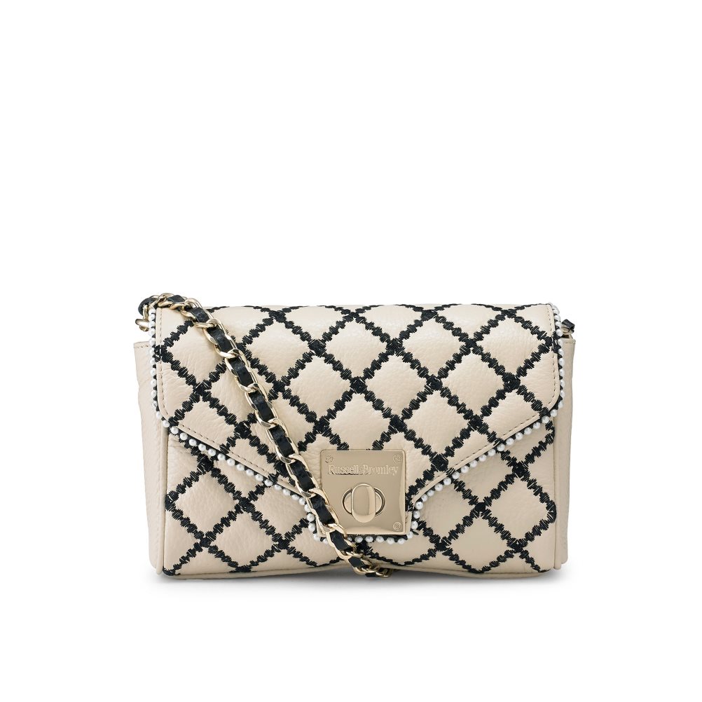 Beige Russell & Bromley Promenade Mini Chain Women\'s Crossbody Bags | PH-7-XMCY