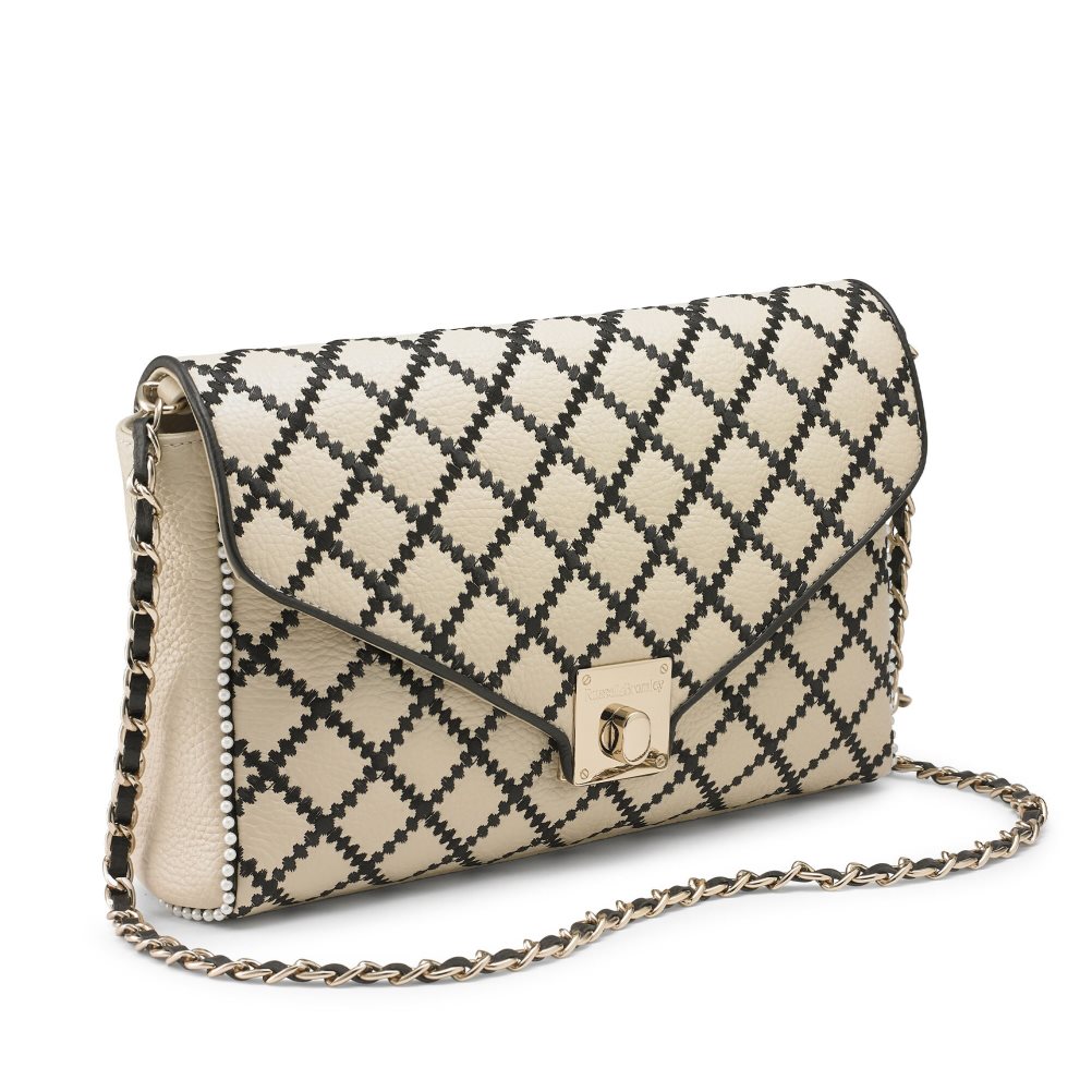 Beige Russell & Bromley Seawalk Large Chain Women's Crossbody Bags | PH-0-KRNL