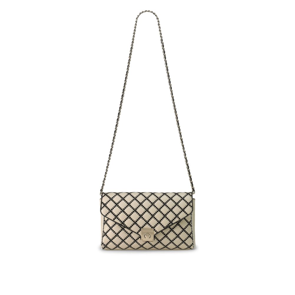 Beige Russell & Bromley Seawalk Large Chain Women's Crossbody Bags | PH-0-KRNL