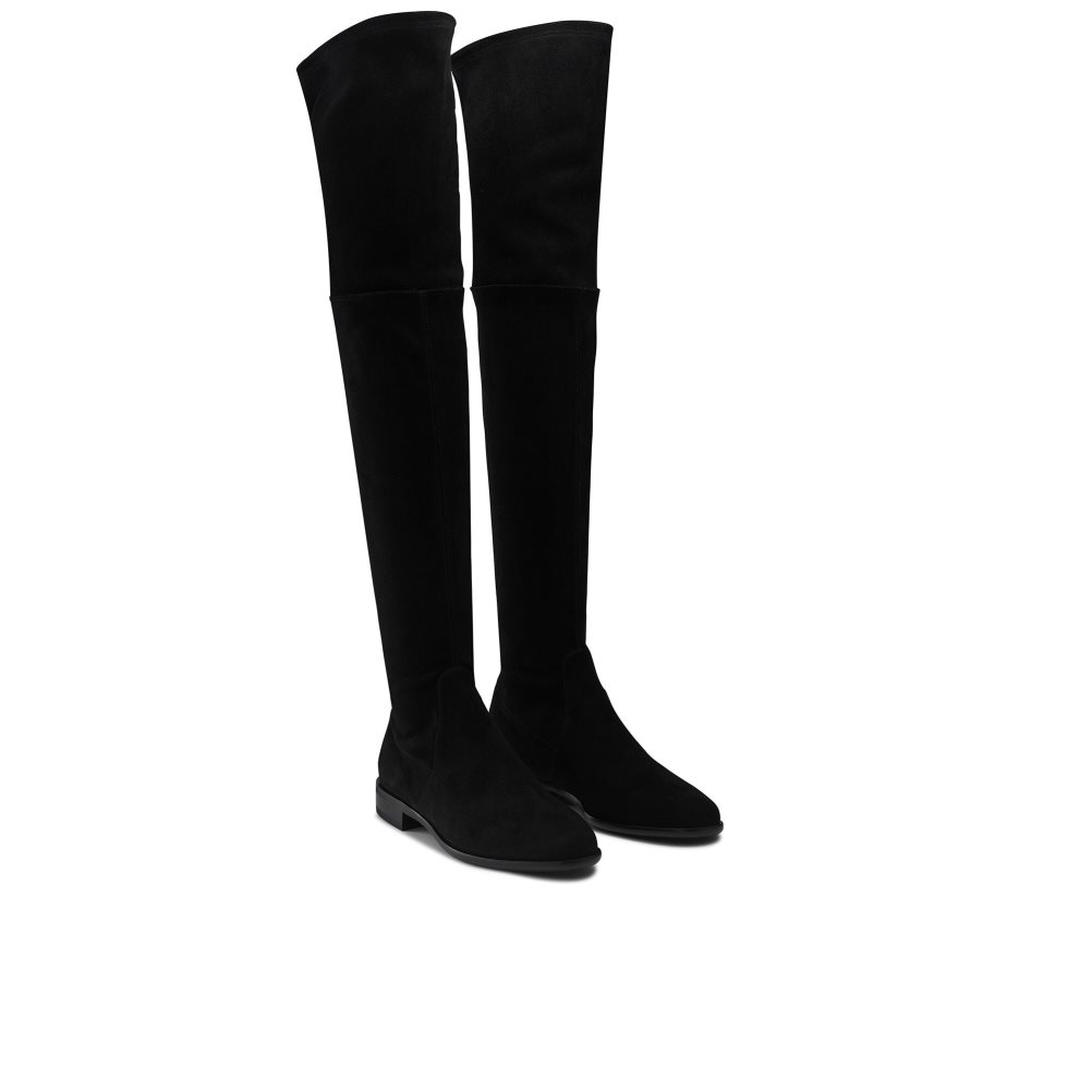 Black Russell & Bromley All Legs Suede Women's Knee-high Boots | PH-6-ABSC