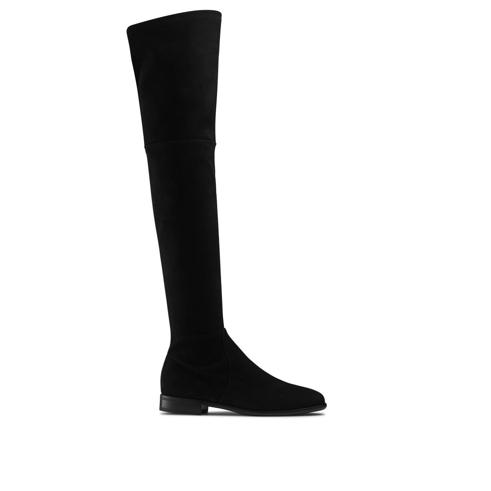 Black Russell & Bromley All Legs Suede Women\'s Knee-high Boots | PH-6-ABSC