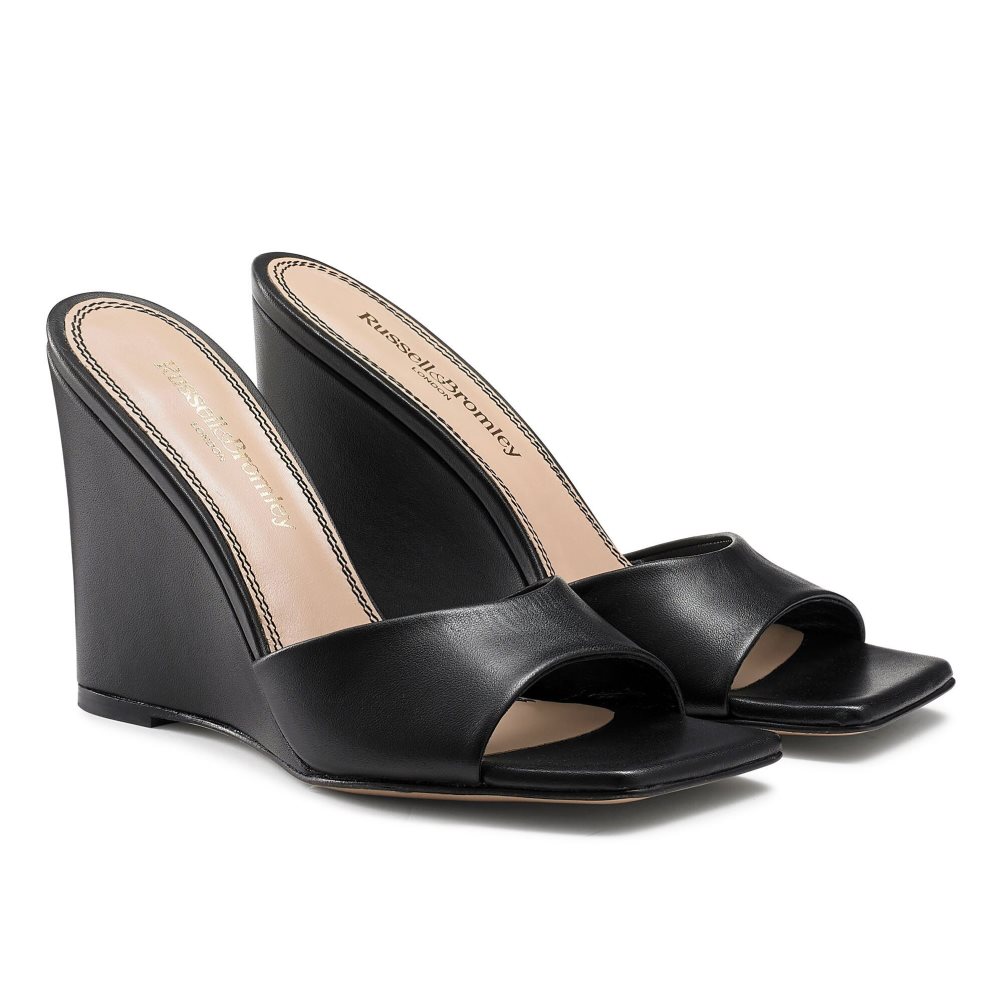 Black Russell & Bromley Bellini Women's Wedges | PH-9-FCQK