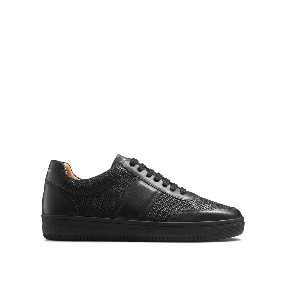 Black Russell & Bromley Bowery Oxford Lace Men\'s Trainers | PH-8-JDUG