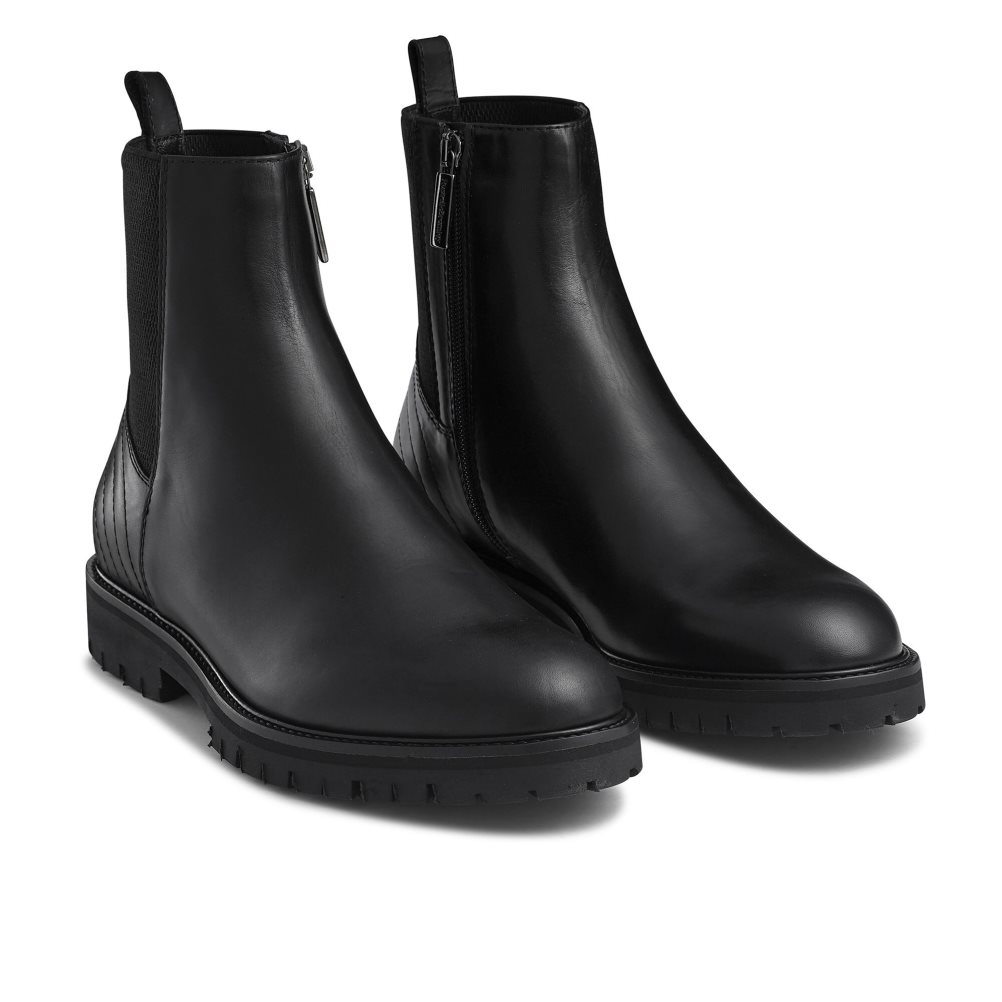 Black Russell & Bromley Brando Men's Chelsea Boots | PH-6-FJKT