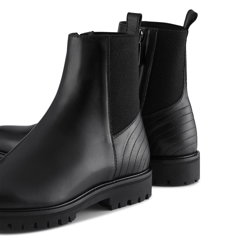 Black Russell & Bromley Brando Men's Chelsea Boots | PH-6-FJKT