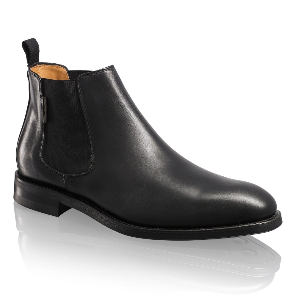 Black Russell & Bromley Burlington Men's Chelsea Boots | PH-5-SVYD