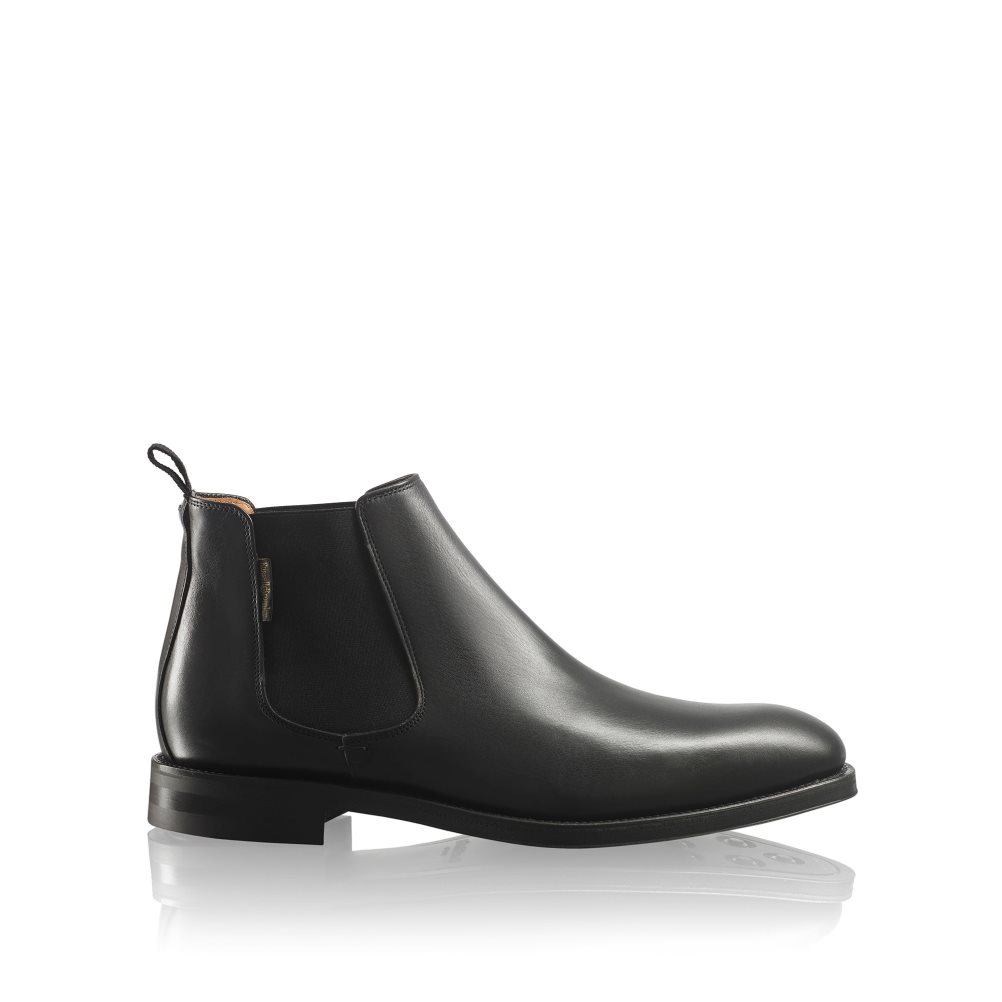 Black Russell & Bromley Burlington Men\'s Chelsea Boots | PH-5-SVYD