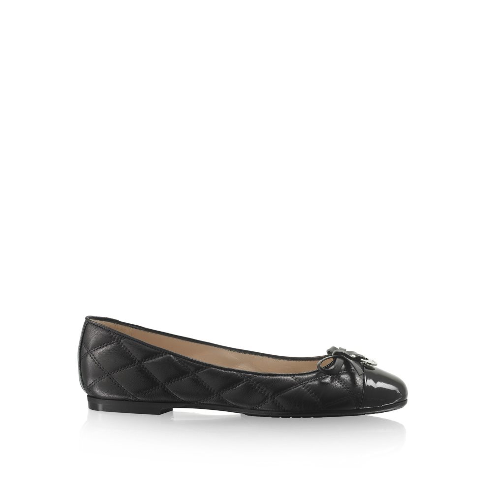 Black Russell & Bromley Charming Quilted Women\'s Ballet Flats | PH-4-XAKL