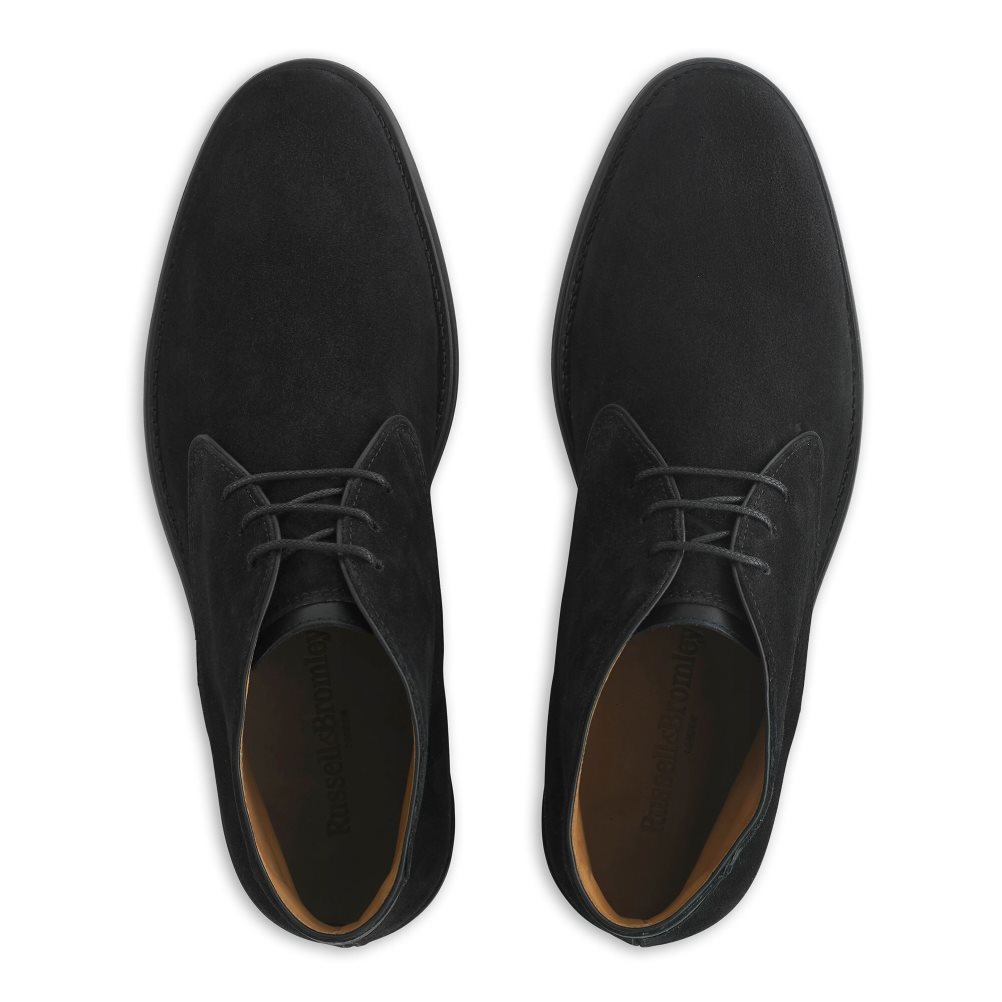 Black Russell & Bromley Classic Men's Desert Boots | PH-0-UNYR