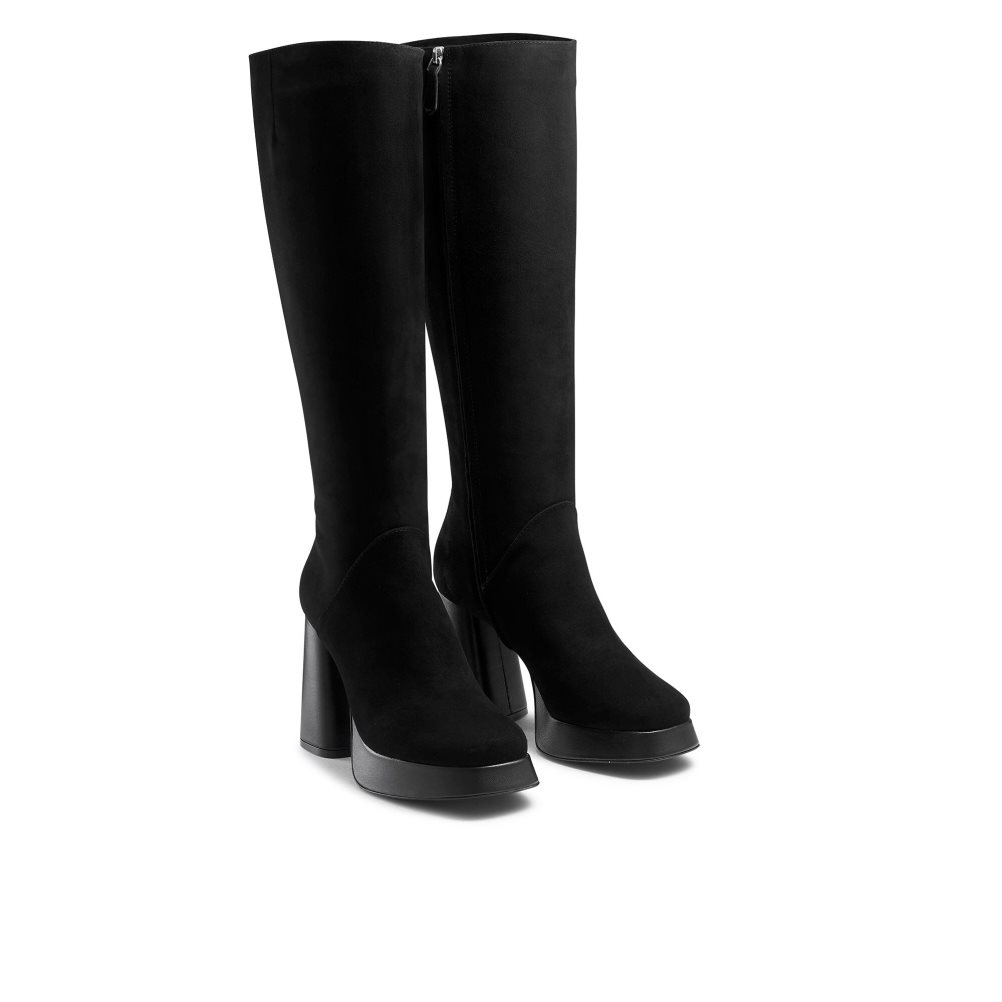 Black Russell & Bromley Cloud Nine Platform Women's Knee-high Boots | PH-9-DEXG