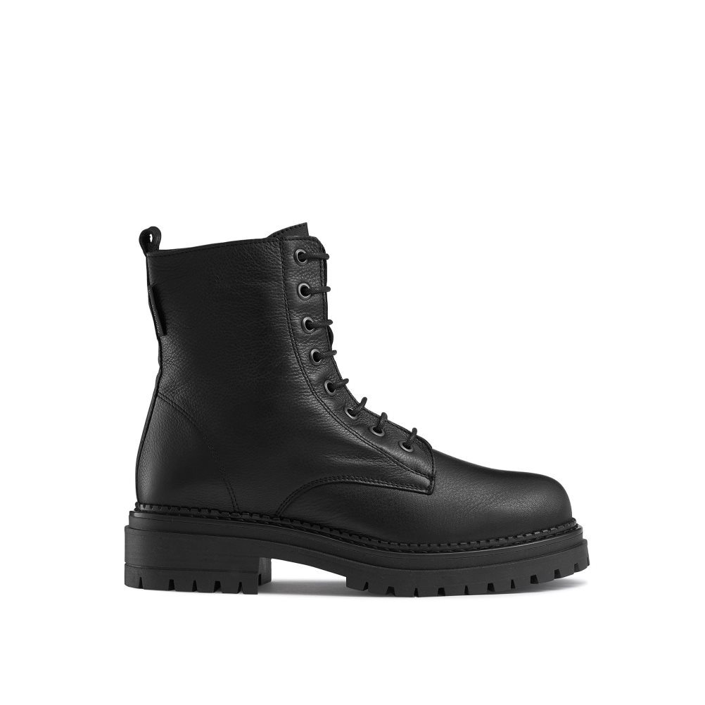 Black Russell & Bromley Combat 8 Eyelet Women\'s Combat Boots | PH-8-XTFV