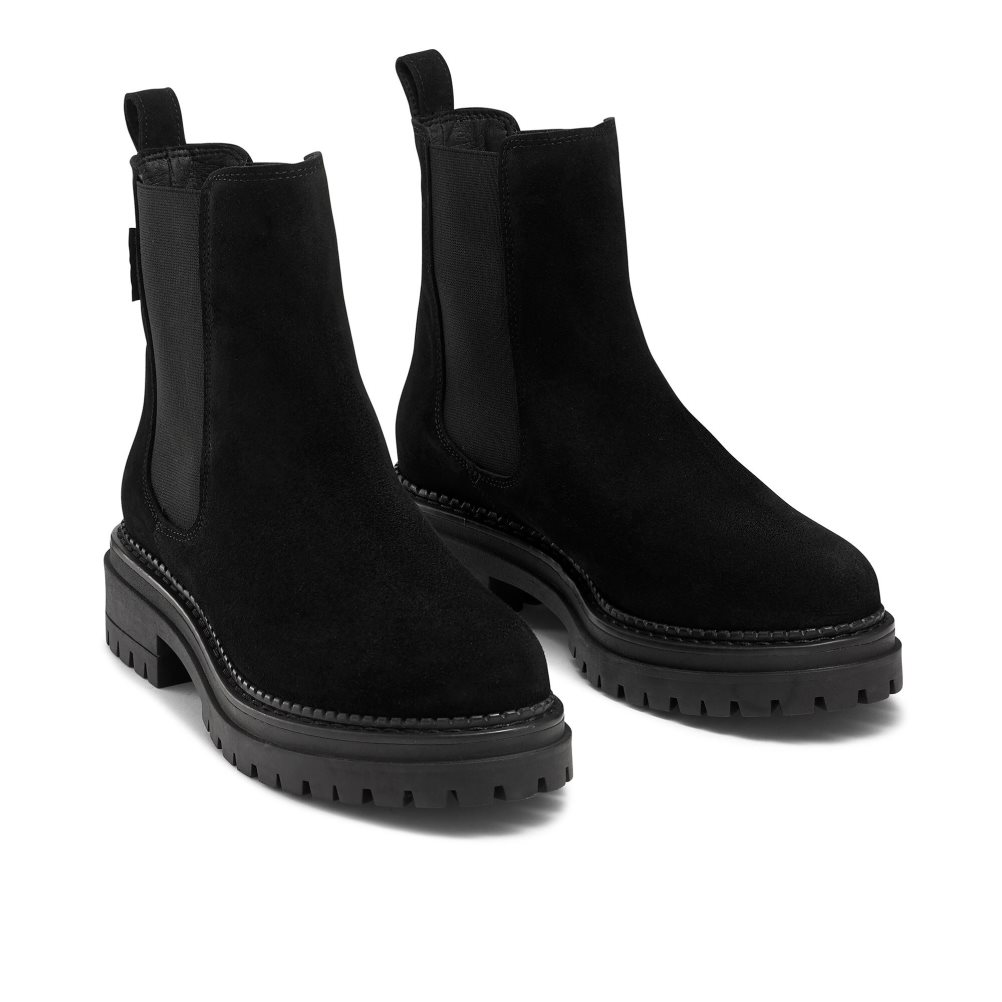 Black Russell & Bromley Company Combat Women's Chelsea Boots | PH-6-OLFG