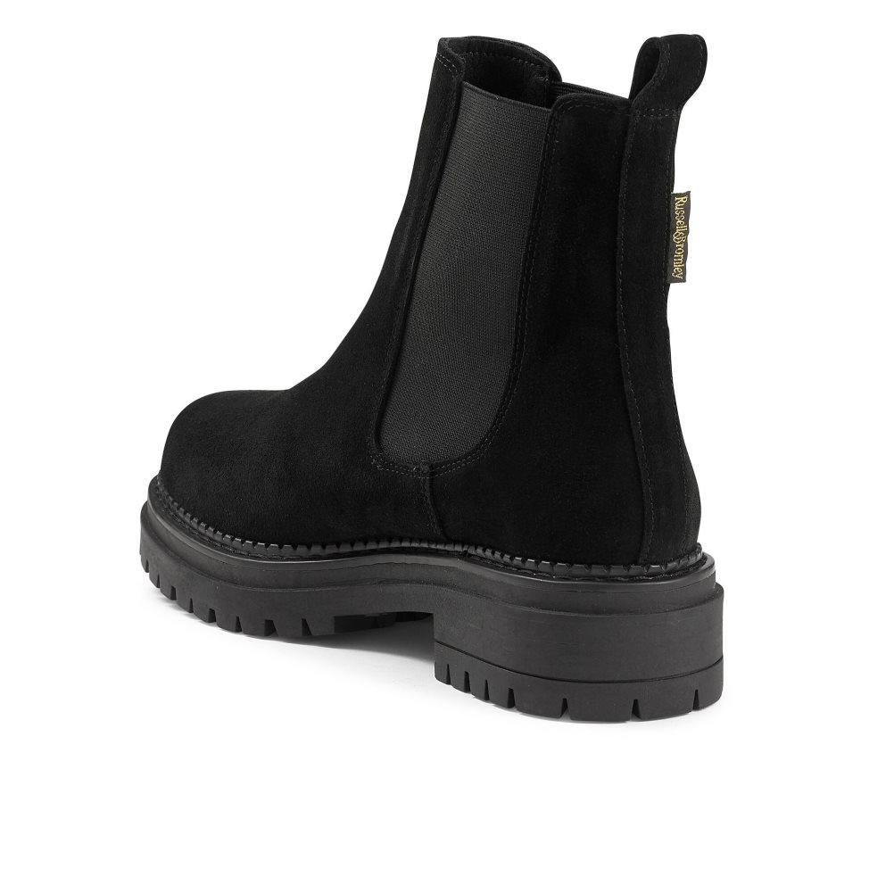 Black Russell & Bromley Company Combat Women's Chelsea Boots | PH-6-OLFG