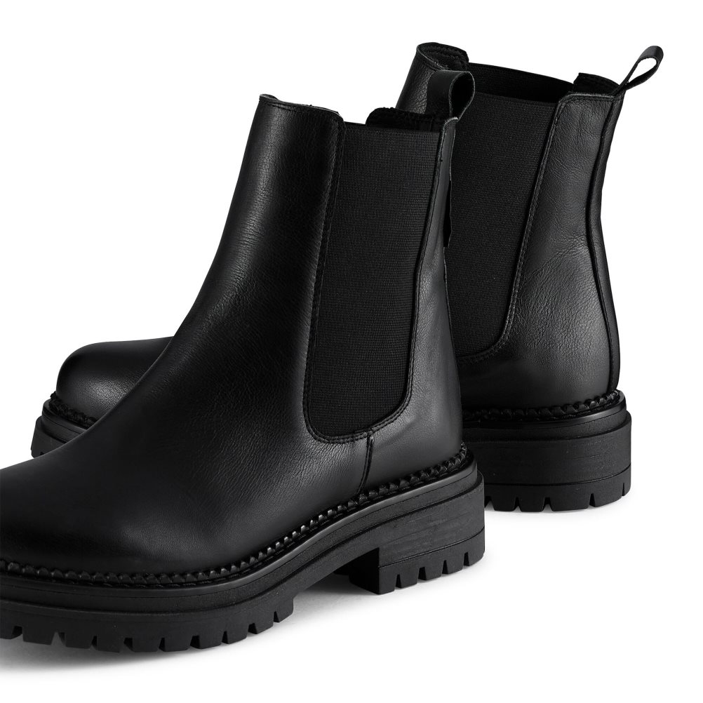 Black Russell & Bromley Company Combat Women's Chelsea Boots | PH-9-AVWM