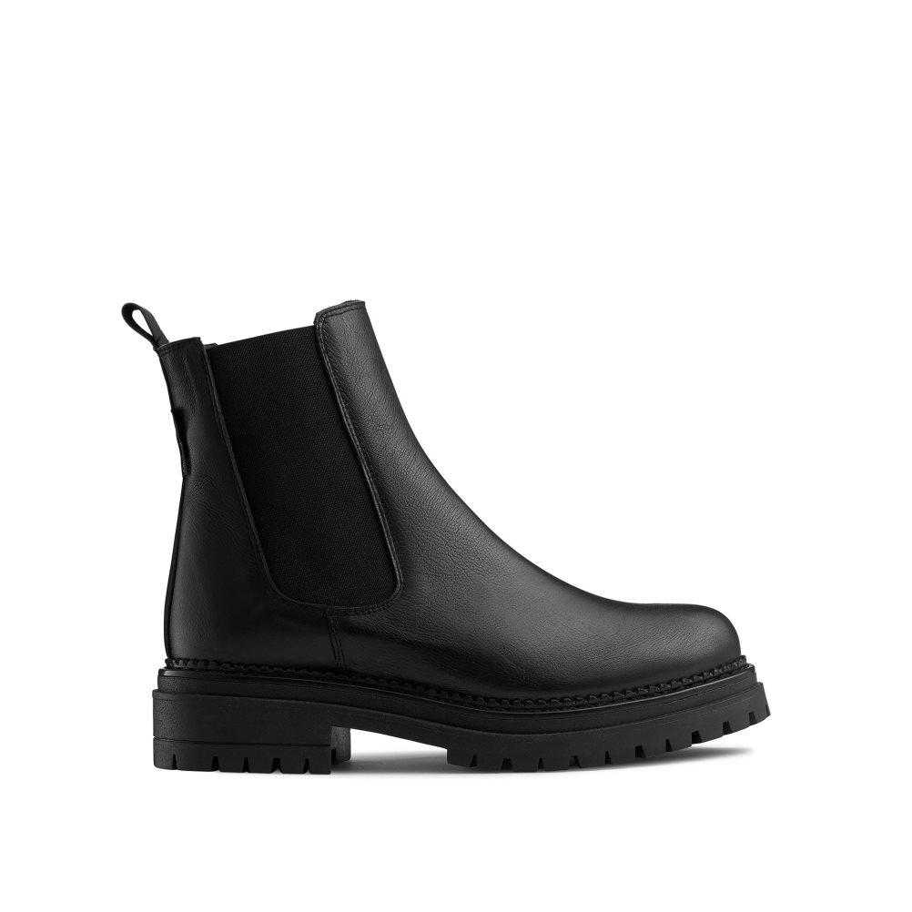 Black Russell & Bromley Company Combat Women\'s Chelsea Boots | PH-9-AVWM