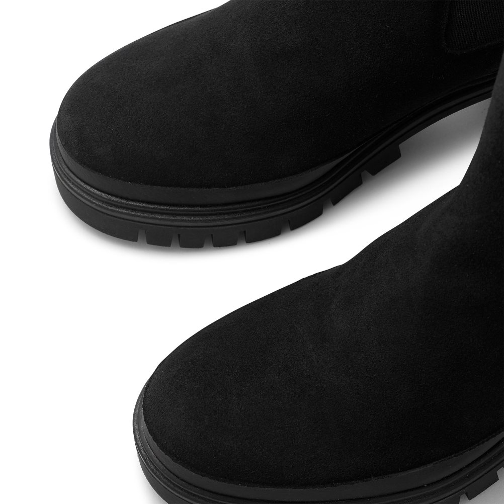 Black Russell & Bromley Company Hi Heeled Combat Women's Chelsea Boots | PH-9-IMJX