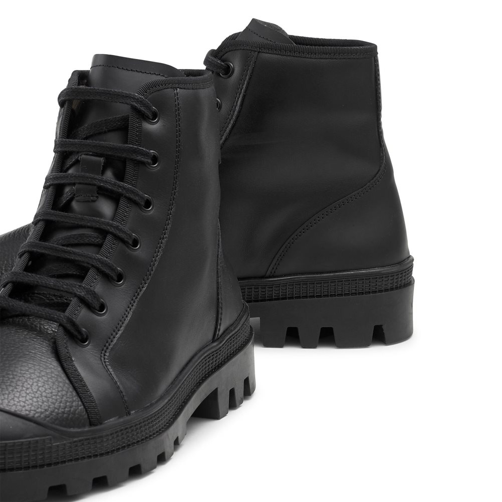 Black Russell & Bromley Diego Lace Up Men's Ankle Boots | PH-1-YWHR