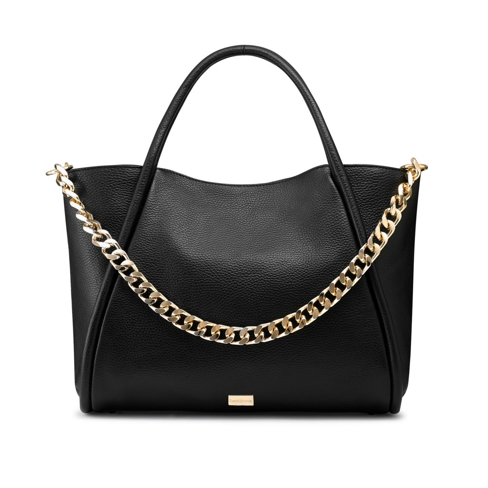 Black Russell & Bromley Icon Chain East/West Grab Women\'s Tote Bags | PH-2-GRSN