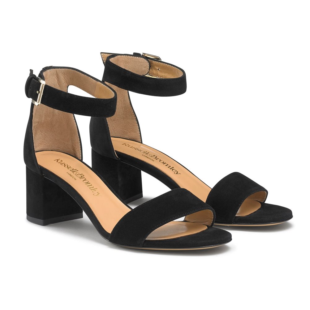 Black Russell & Bromley Ittakestwo Block Women's Heels Sandals | PH-0-CGXW