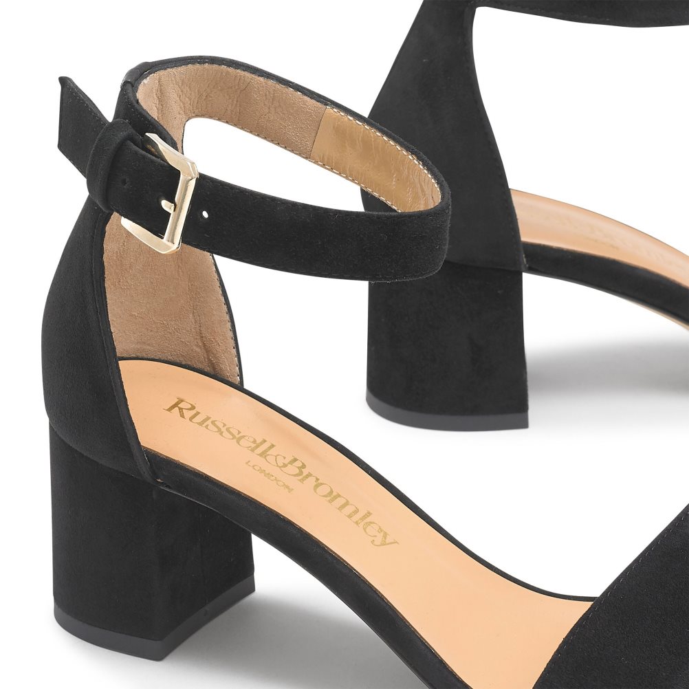 Black Russell & Bromley Ittakestwo Block Women's Heels Sandals | PH-0-CGXW