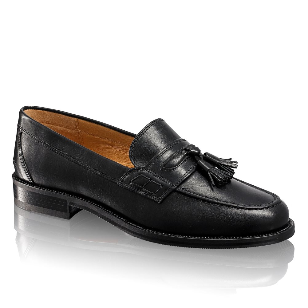 Black Russell & Bromley Keeble 4 Tassel College Men's Formal Shoes | PH-8-RBWO