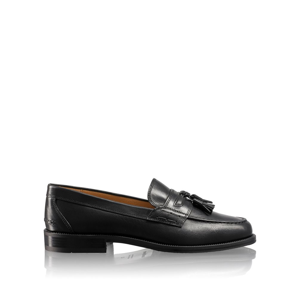 Black Russell & Bromley Keeble 4 Tassel College Men\'s Formal Shoes | PH-8-RBWO