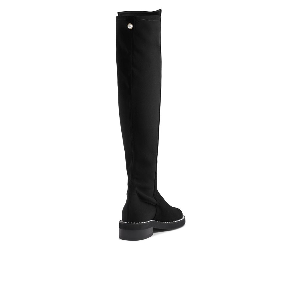 Black Russell & Bromley Lustrous Long Stretch Women's Knee-high Boots | PH-7-KVZS