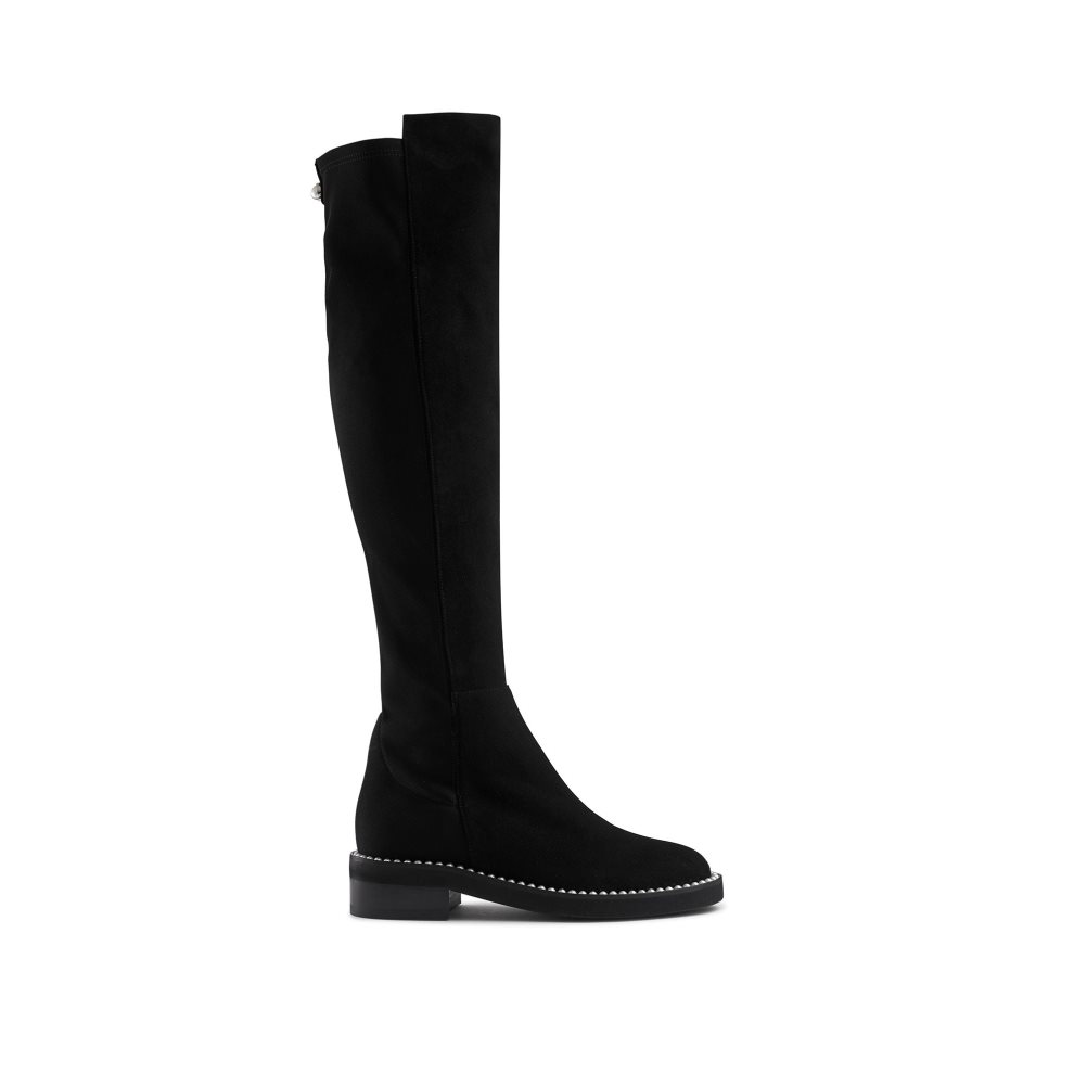 Black Russell & Bromley Lustrous Long Stretch Women\'s Knee-high Boots | PH-7-KVZS