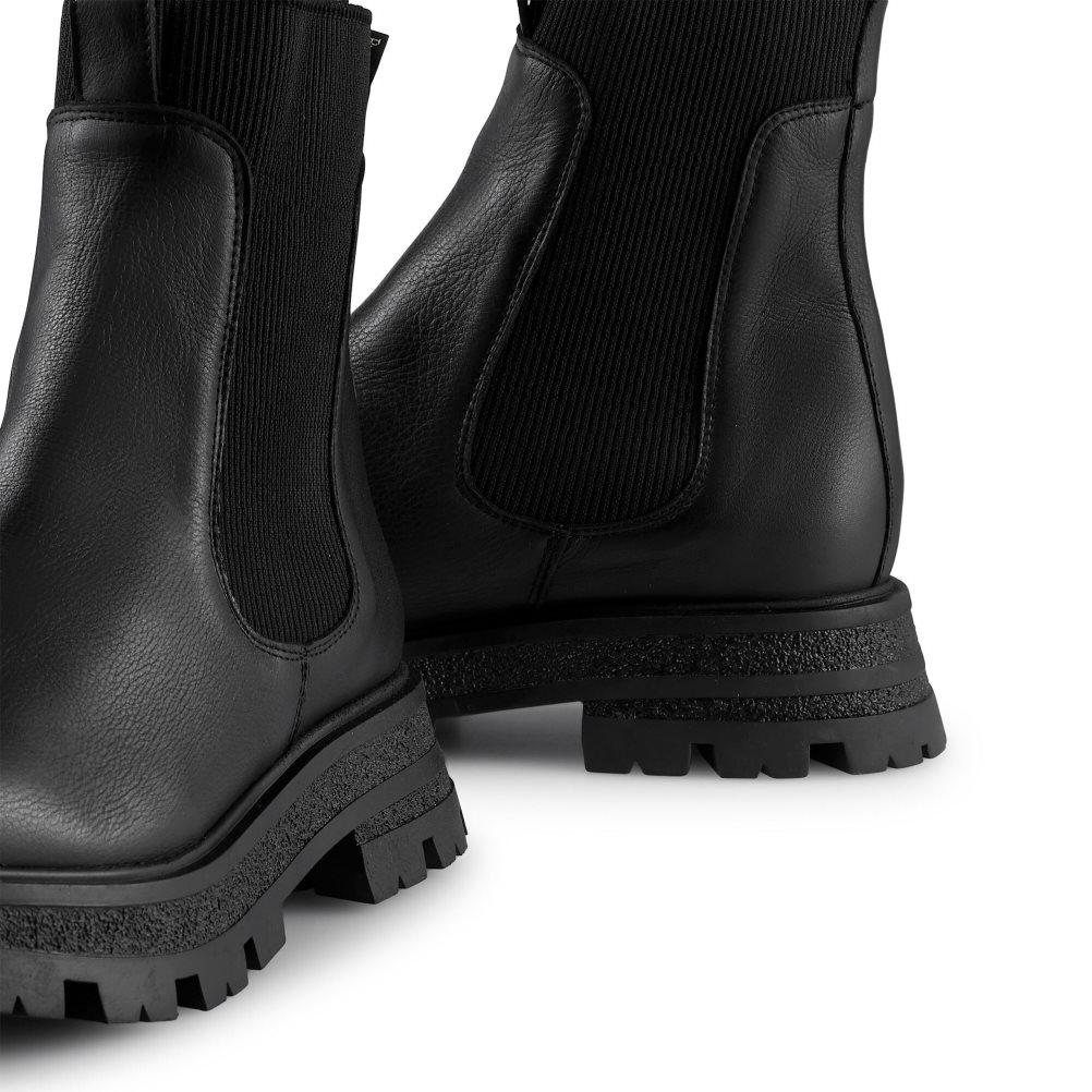 Black Russell & Bromley Max Extended Women's Chelsea Boots | PH-1-QLPZ