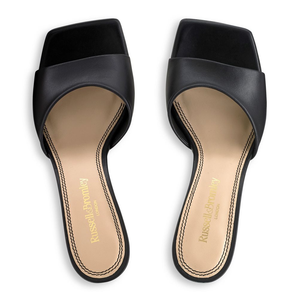 Black Russell & Bromley Mojito 90’s Heeled Women's Mules | PH-5-GWDM