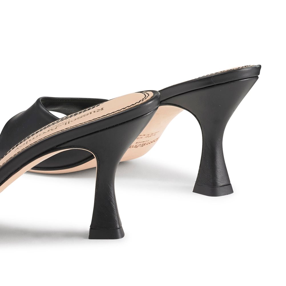 Black Russell & Bromley Mojito 90’s Heeled Women's Mules | PH-5-GWDM