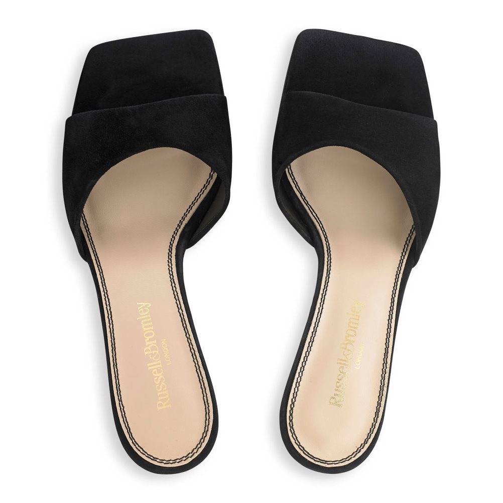 Black Russell & Bromley Mojito 90’s Heeled Women's Mules | PH-7-ZPLM