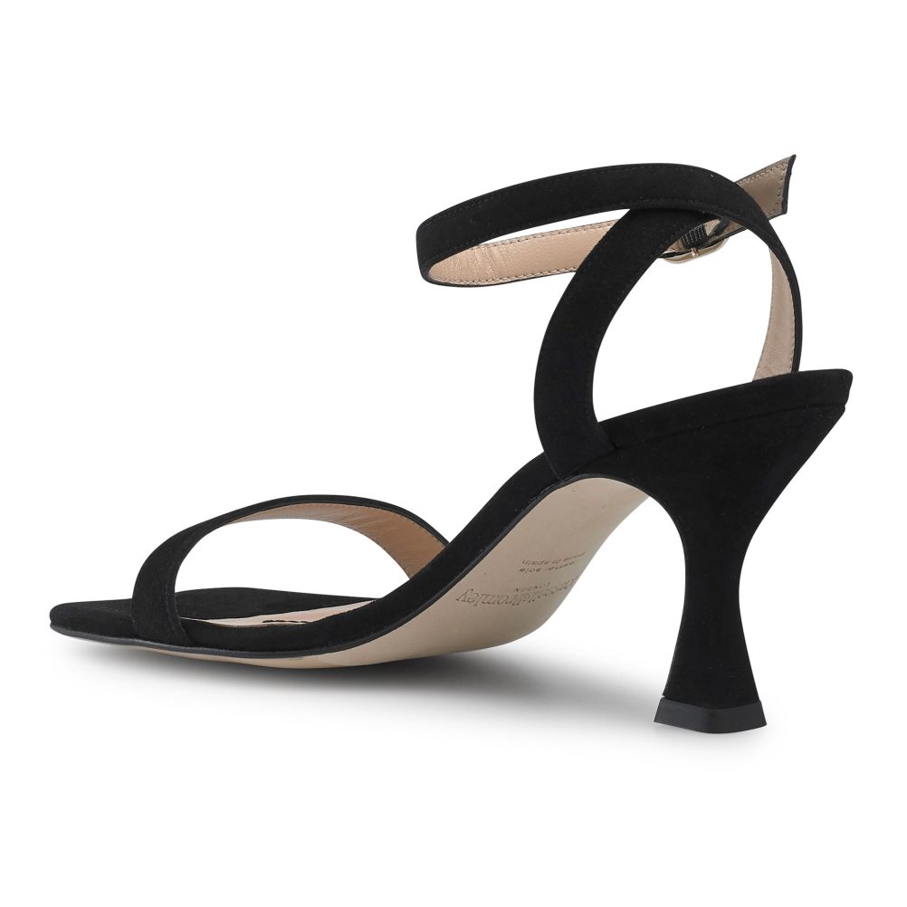 Black Russell & Bromley Negroni Two Part Women's Heels Sandals | PH-1-DEFQ