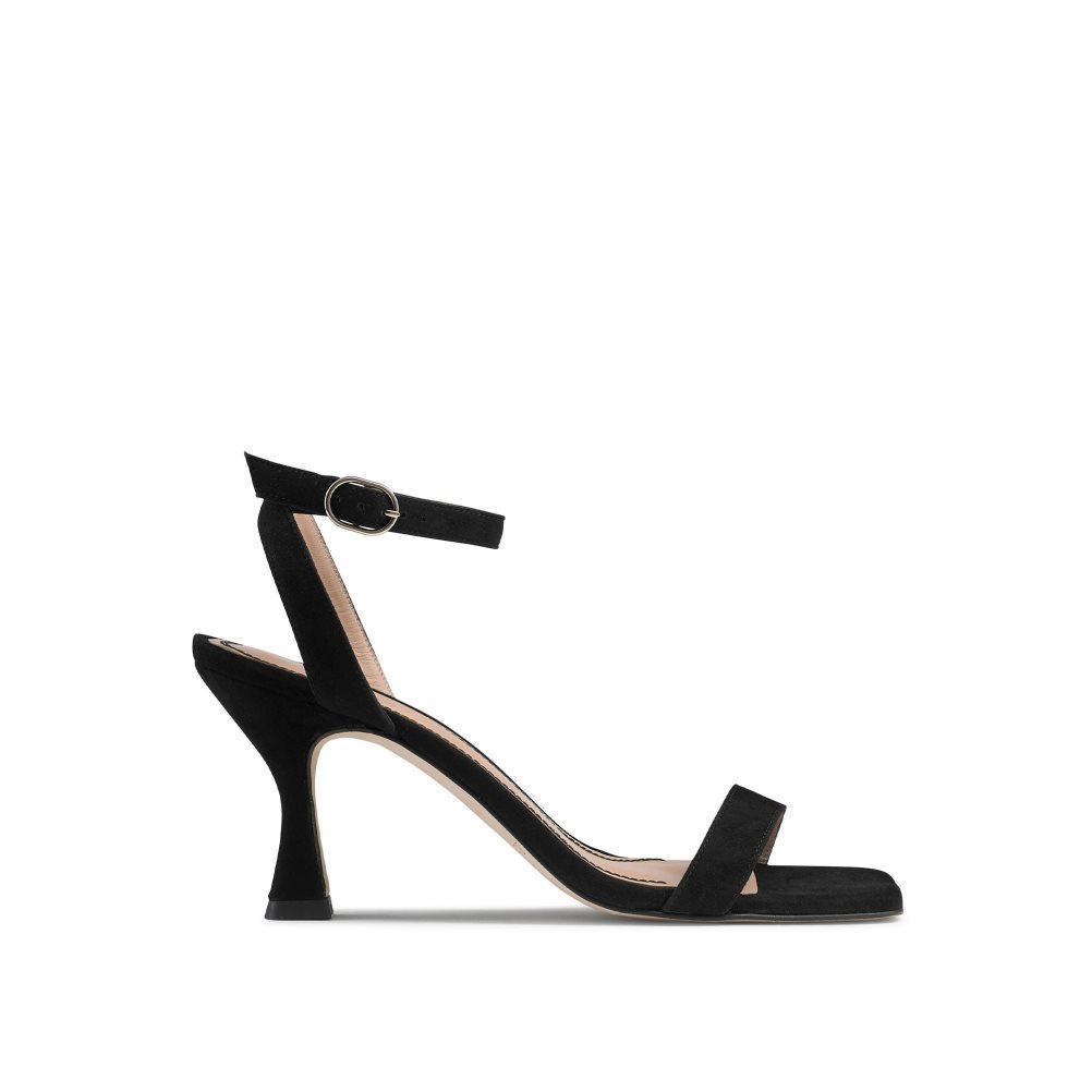 Black Russell & Bromley Negroni Two Part Women\'s Heels Sandals | PH-1-DEFQ