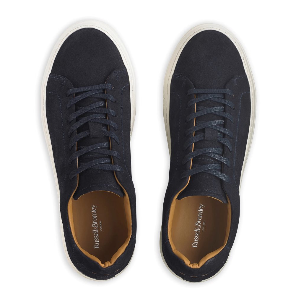 Black Russell & Bromley Out Pace Luxury Men's Trainers | PH-4-VIMY