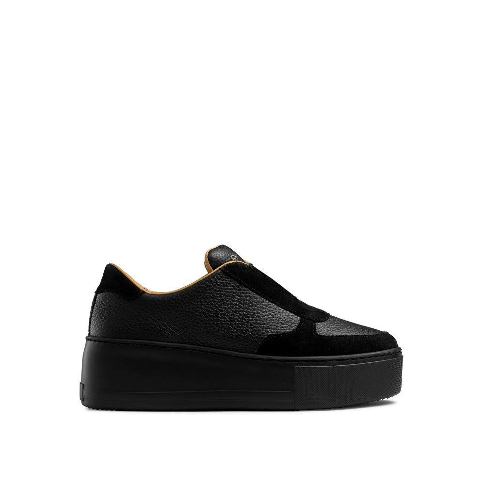 Black Russell & Bromley Park Ave Laceless Flatform Women\'s Platform Shoes | PH-2-HJZX