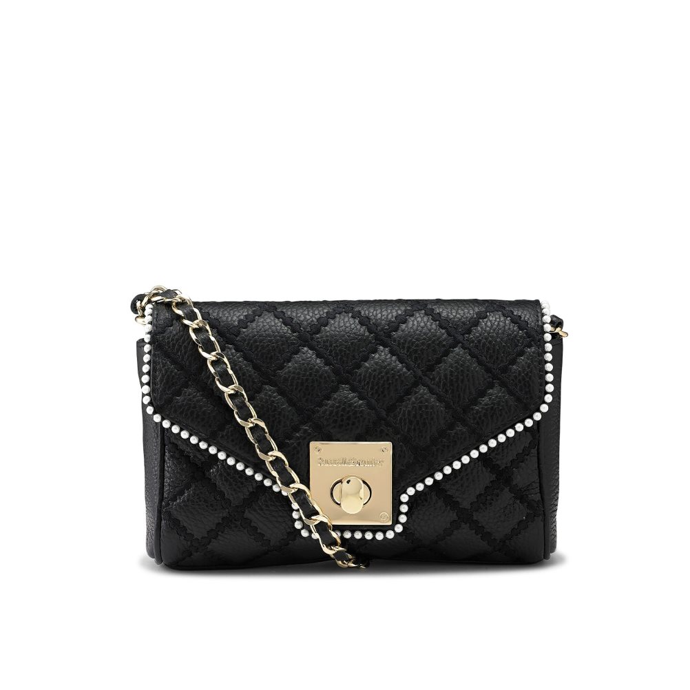 Black Russell & Bromley Promenade Pearl Trim Women\'s Crossbody Bags | PH-9-JGBY