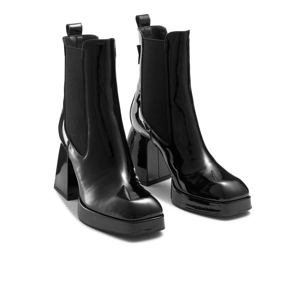 Black Russell & Bromley Quant Platform Women's Chelsea Boots | PH-1-AUXZ