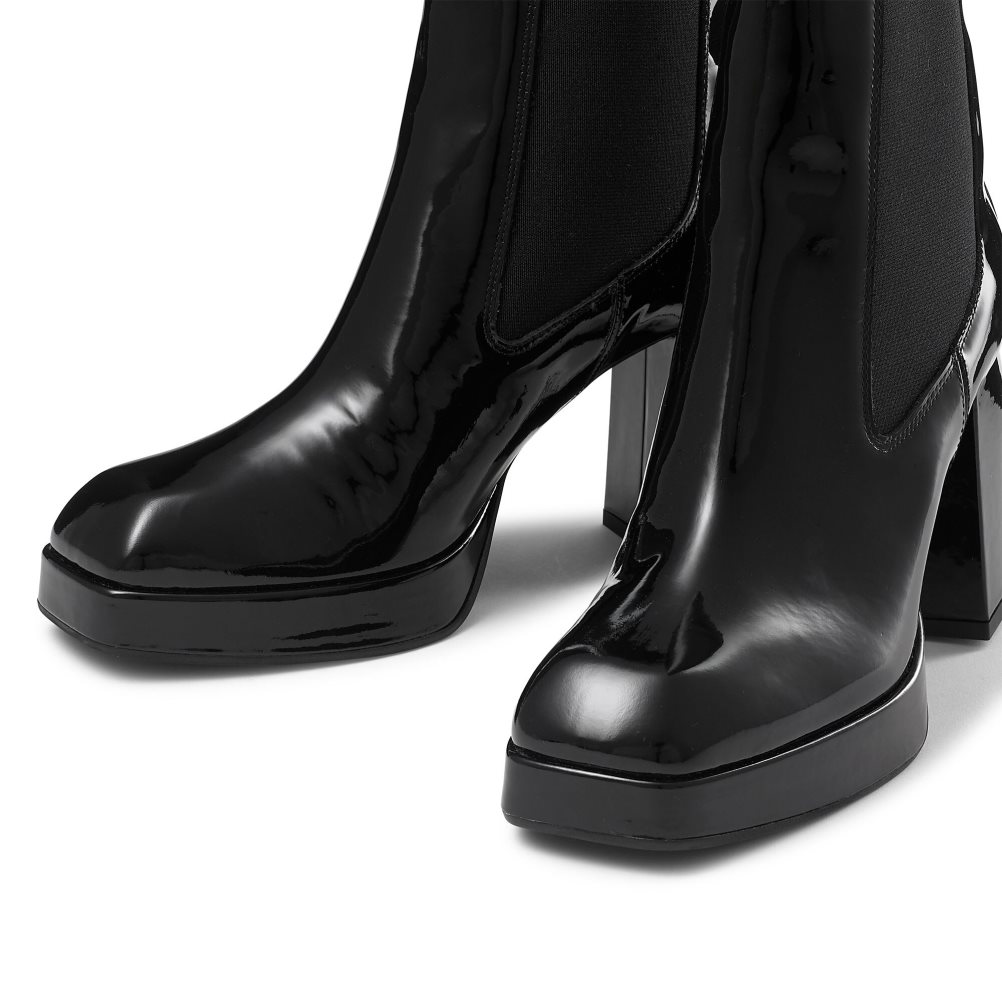 Black Russell & Bromley Quant Platform Women's Chelsea Boots | PH-1-AUXZ