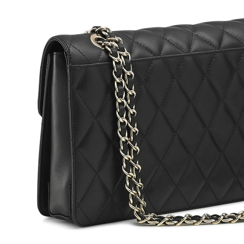 Black Russell & Bromley Quiltchain Large Chain Women's Shoulder Bags | PH-9-FZRH