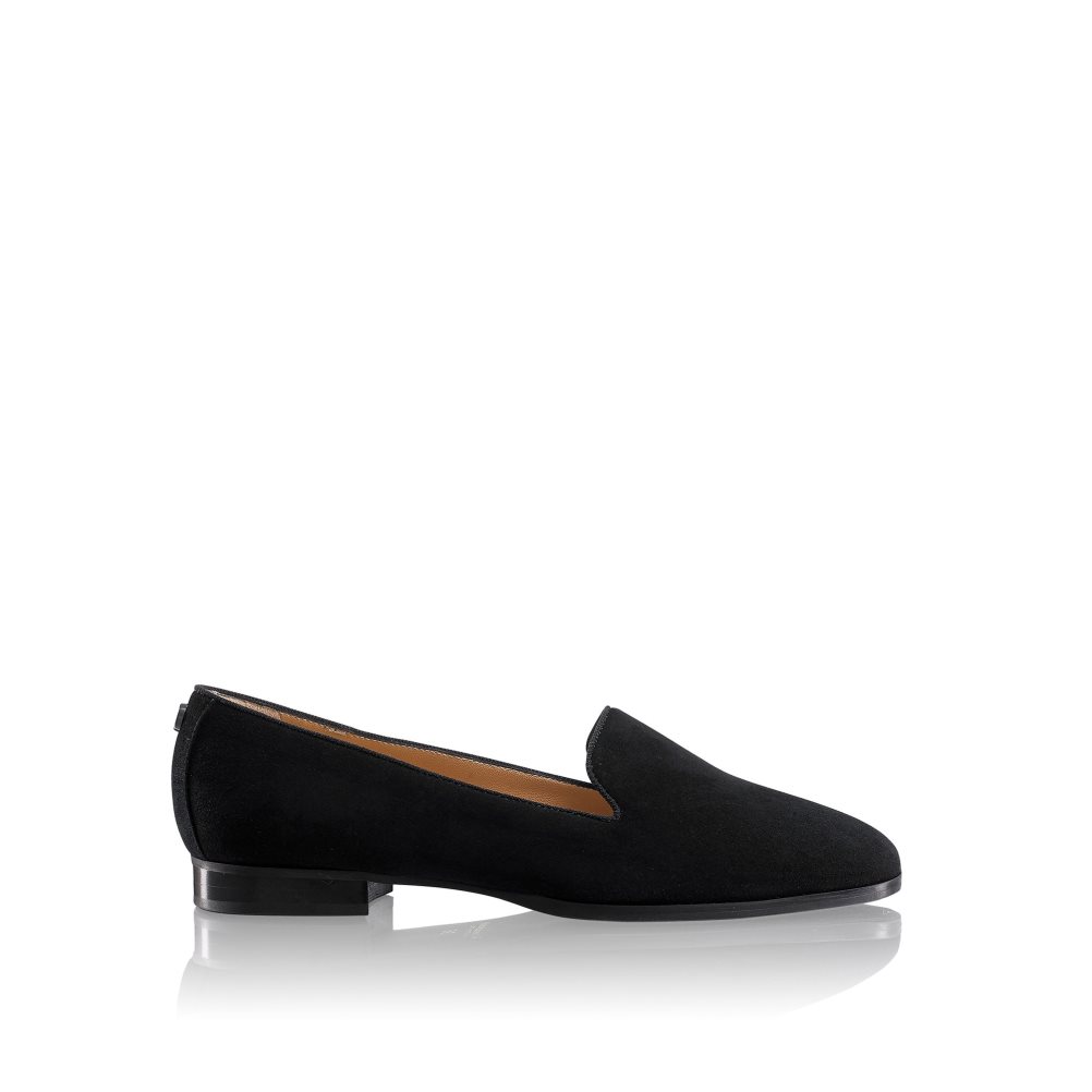 Black Russell & Bromley Smoking Dress Women\'s Ballet Flats | PH-5-BUKJ