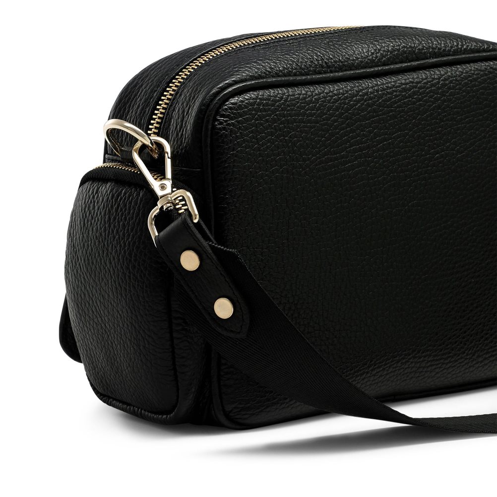 Black Russell & Bromley Snapshot Multi-pocket Women's Crossbody Bags | PH-5-MSTB