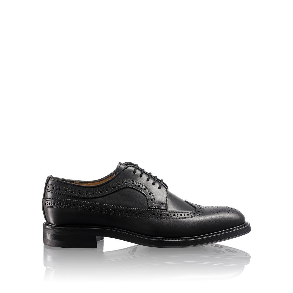 Black Russell & Bromley Southport Rubber Sole Derby Men\'s Formal Shoes | PH-9-HODX