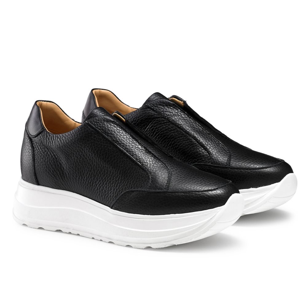 Black Russell & Bromley Speed Up Laceless Women's Trainers | PH-5-BHMA