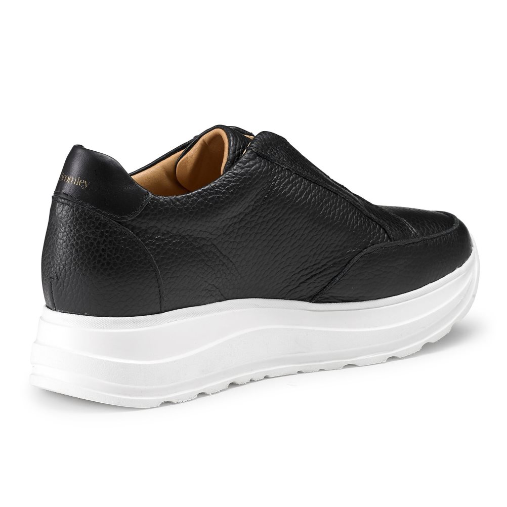 Black Russell & Bromley Speed Up Laceless Women's Trainers | PH-5-BHMA