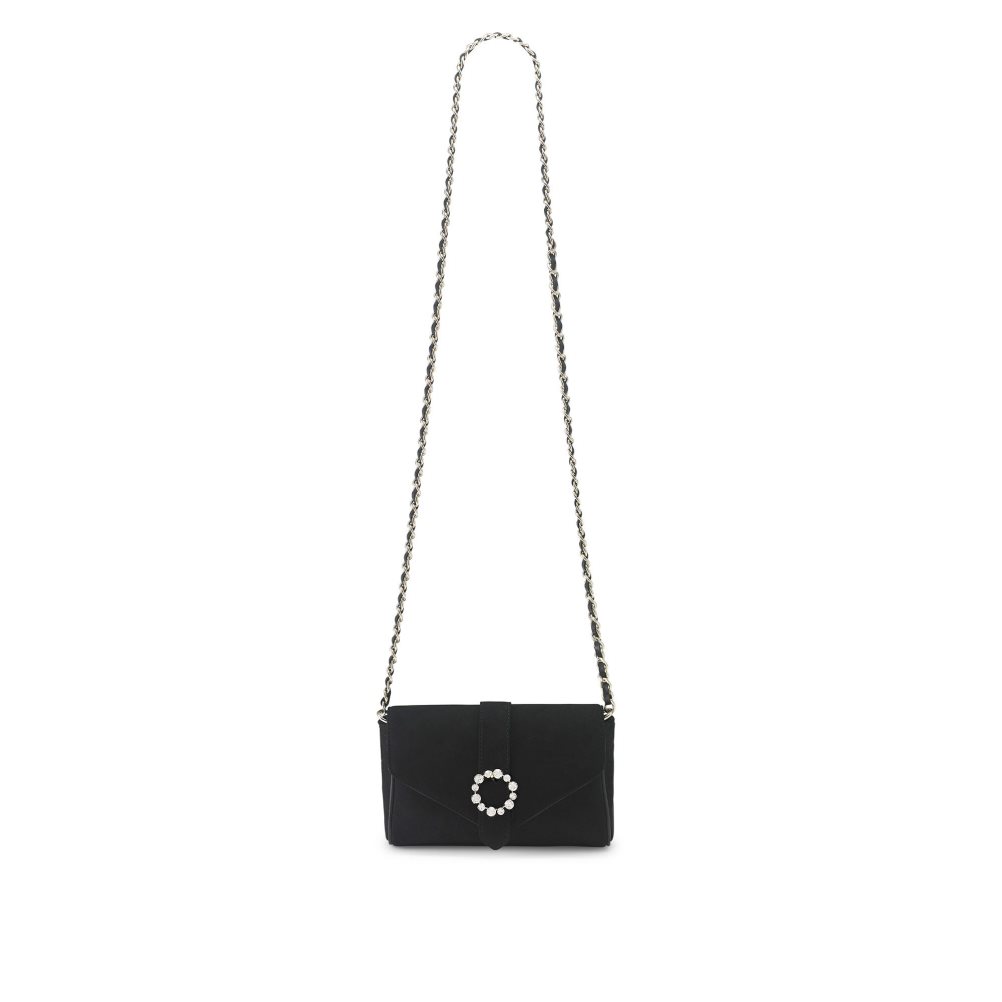 Black Russell & Bromley Strictly Jewel Buckle Chain Women's Crossbody Bags | PH-0-YZWC