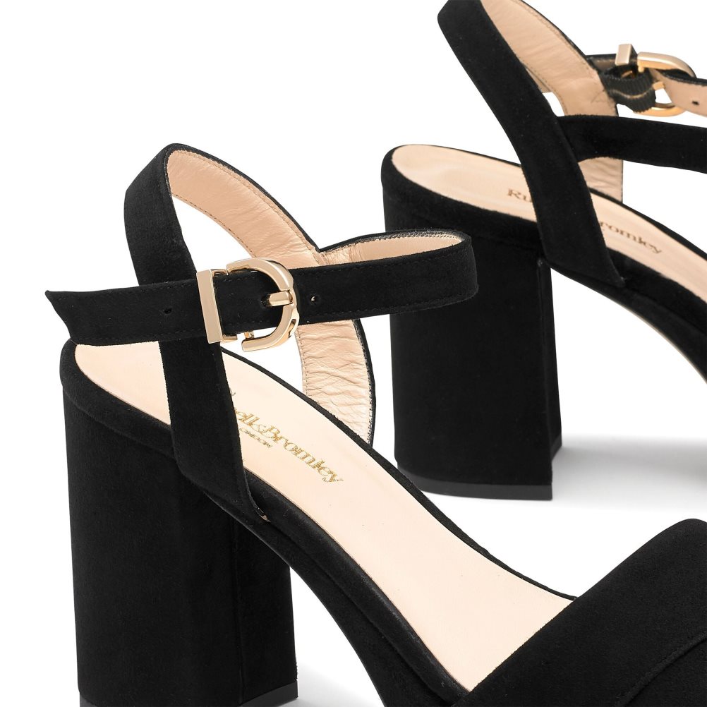 Black Russell & Bromley Topform Platform Women's Heels Sandals | PH-1-FCIY